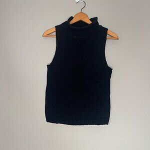J. Crew Black Sleeveless Sweater
